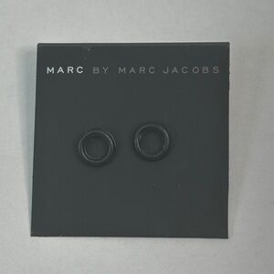 NWT Marc by Marc Jacobs Black Ring Earrings Minimalist Design